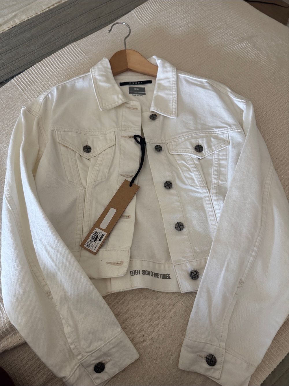 Ksubi white jean jacket retails $195